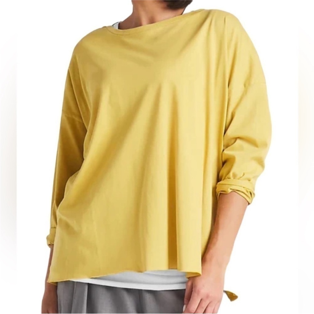 GAP Size Small Yellow Long-Sleeve Lounge Athletic Shirt.